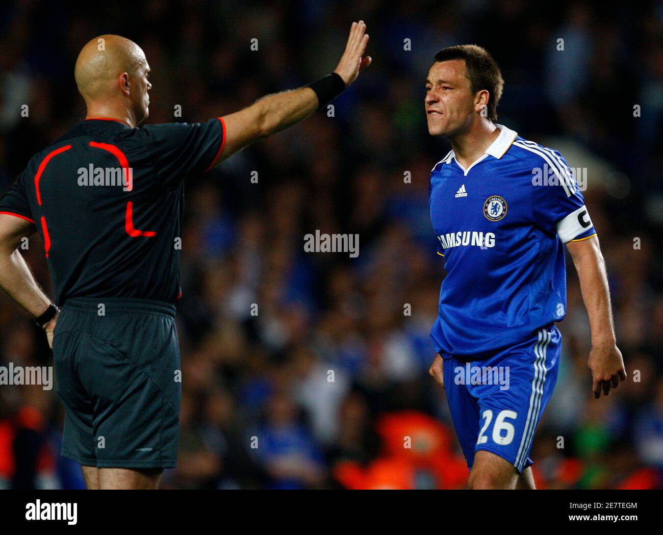 Chelsea Captain John Terry R Argues With Referee Tom Henning Ovrebo After Their Champions League Second Leg Semi Final Soccer Match Against Barcelona At Stamford Bridge In London May 6 09 The Game Chelsea Captain John Terry R Argues With Referee Tom Henning Ovrebo After Their Champions League Second Leg Semi Final Soccer Match Against Barcelona At Stamford Bridge In London May 6 09 The Game