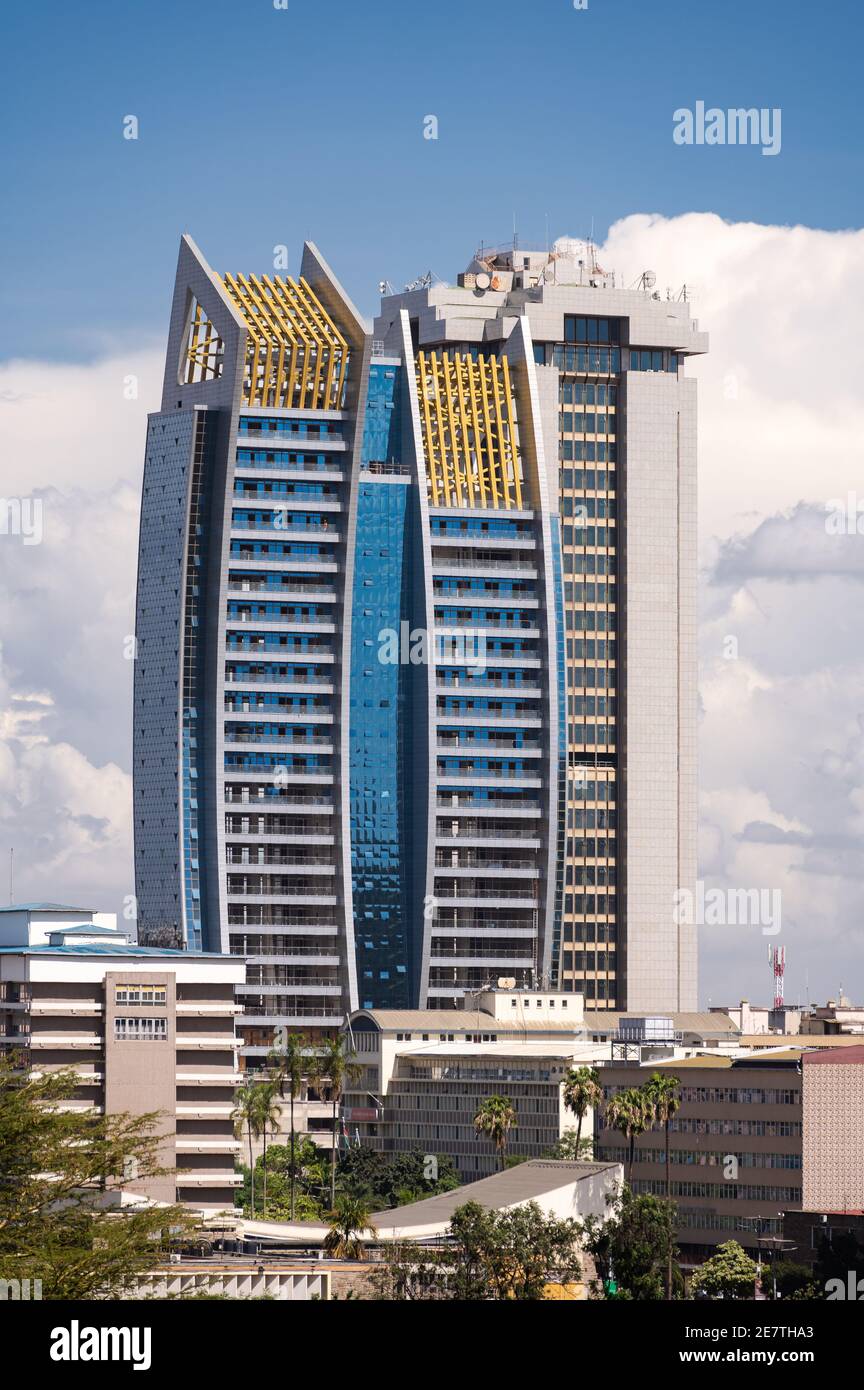 The exterior of CBK Pension House in the Nairobi Central Business District (CBD), Kenya Stock Photo