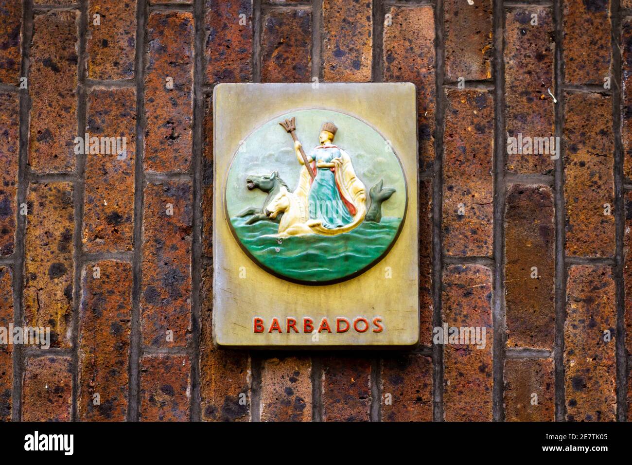 Barbados' colonial seal first depicted in 1663; showing Neptune riding