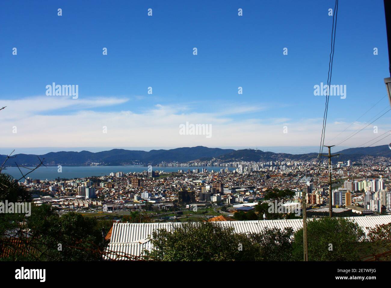 Vista da cidade de São José SC Stock Photo