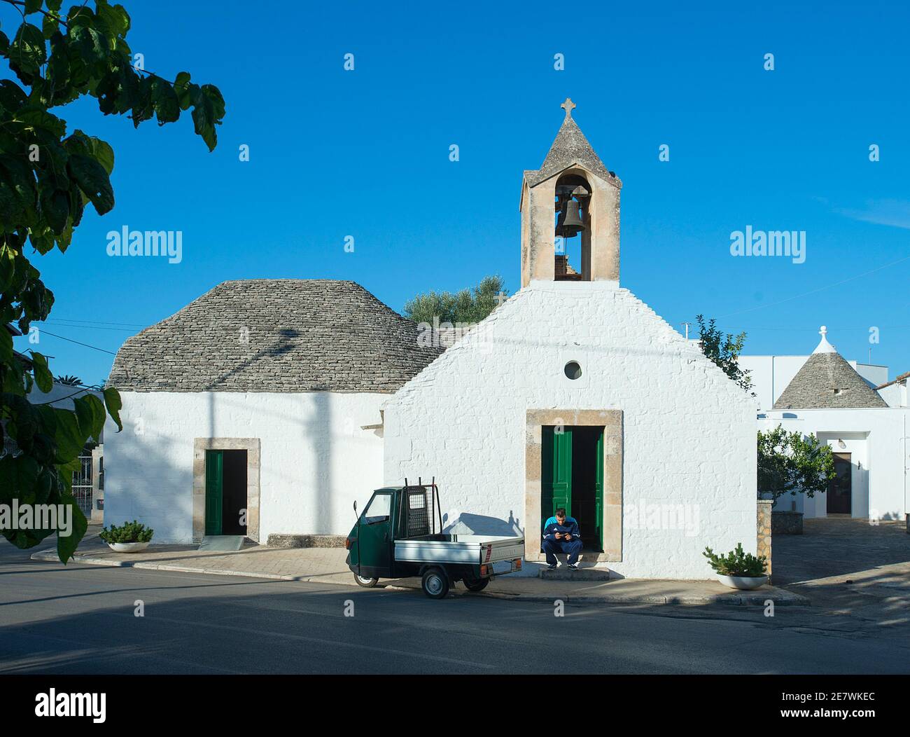 Trulli style church, Valle D'Itria, Puglia, Italy Stock Photo