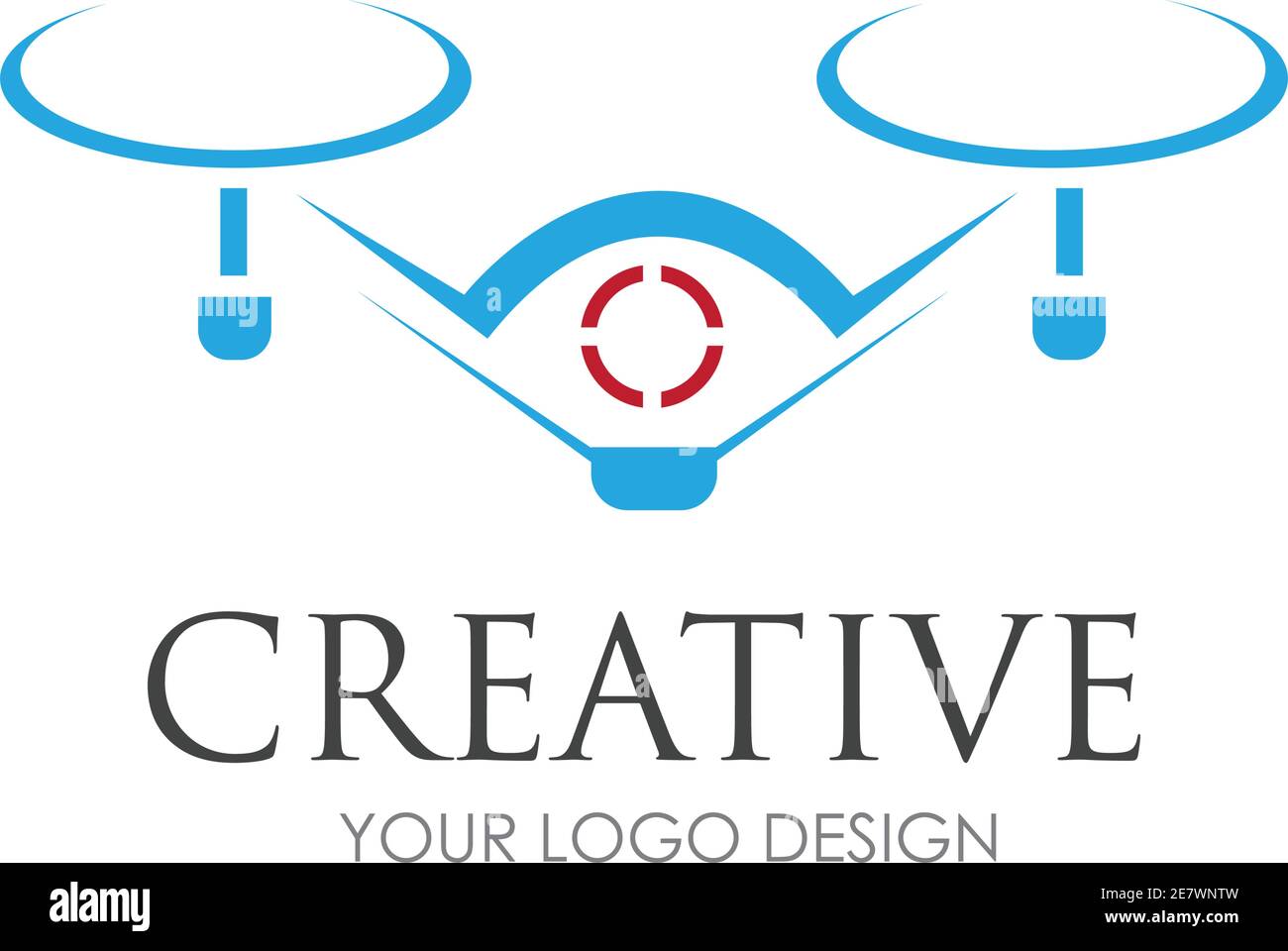 drone logo design vector illustration Stock Vector