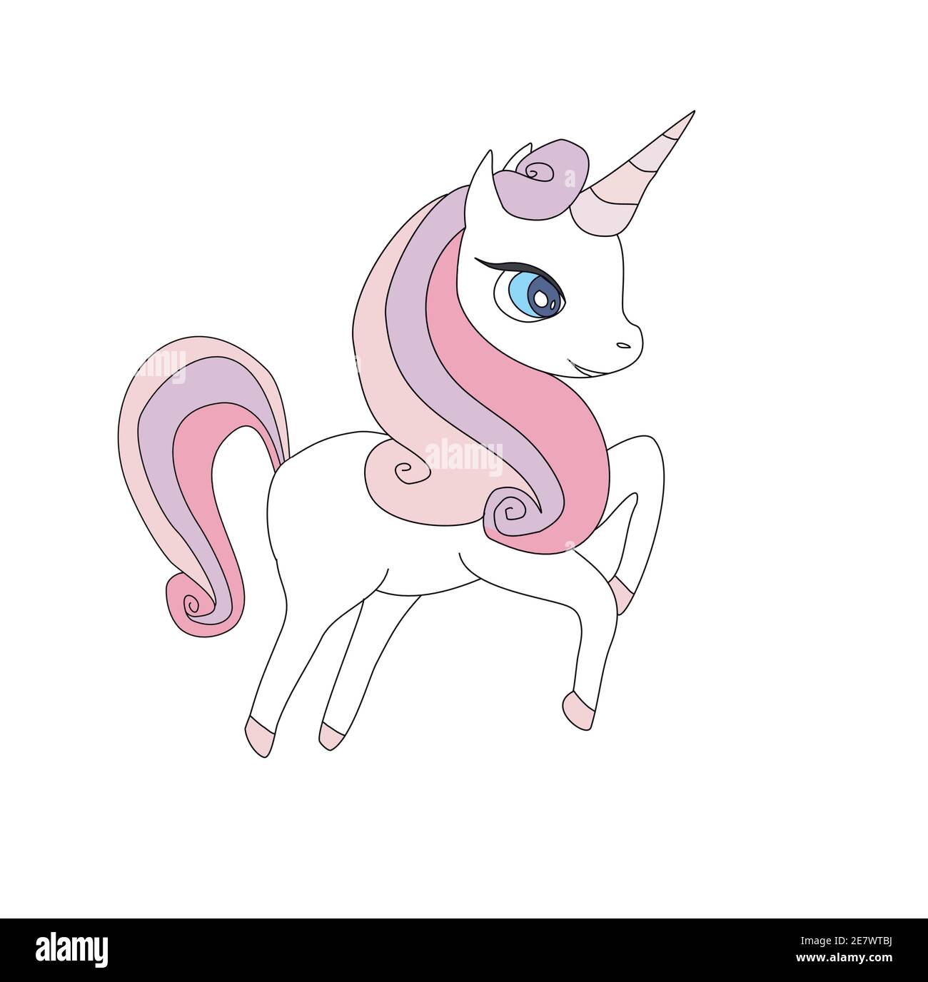 cute unicorn - character isolated from background Stock Vector