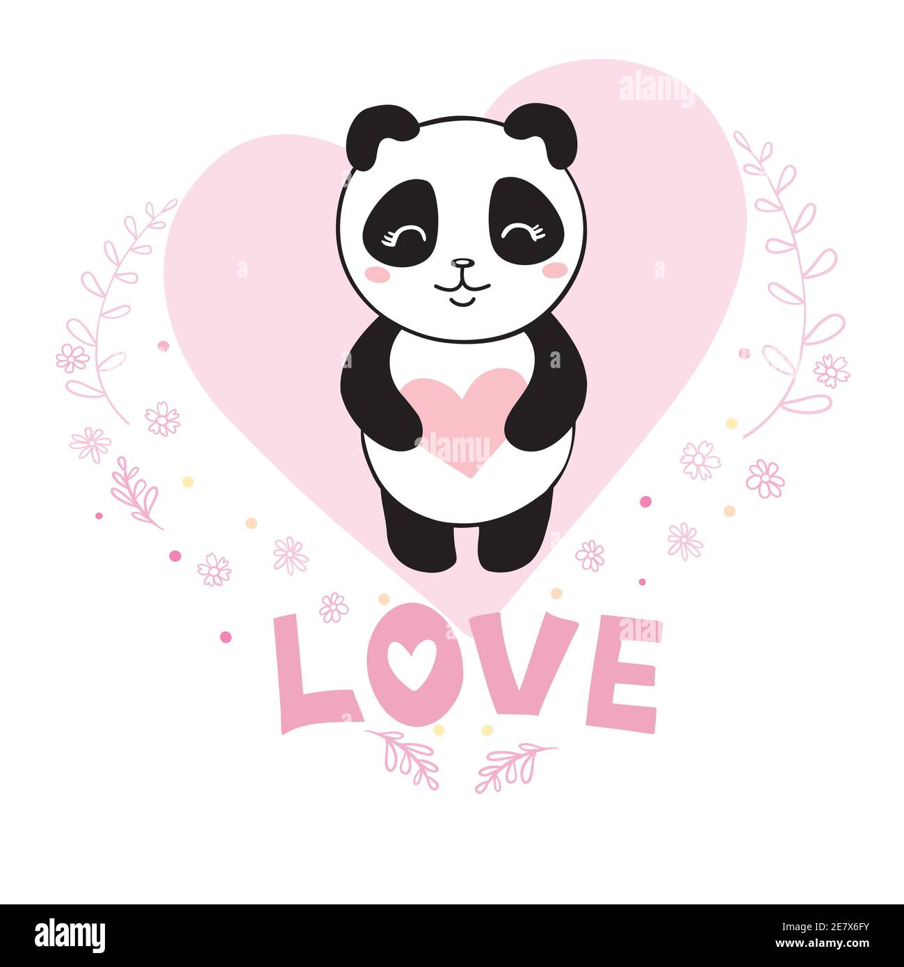 Panda Illustration High Resolution Stock Photography And Images Alamy
