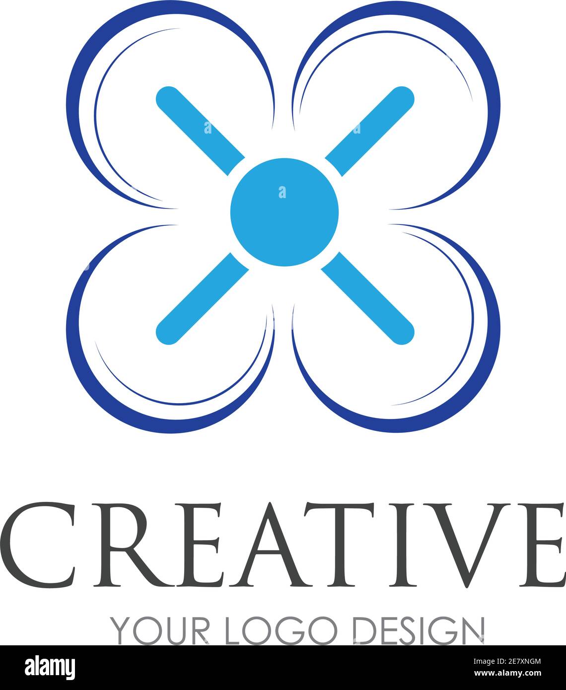 drone logo design vector illustration Stock Vector