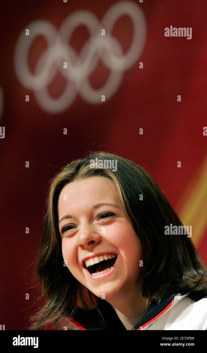U S Figure Skater Emily Hughes Speaks During A News Conference At The 