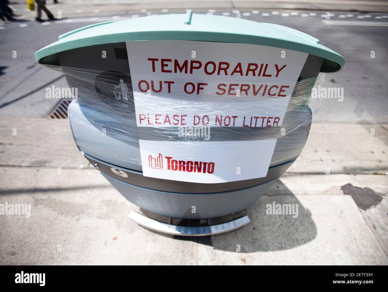 A Waste Bin Is Seen Taped Up In Toronto June 22 09 Toronto Garbage Collectors Daycare Workers And Other Municipal Employees Went On Strike Just After Midnight On Monday In A Contract