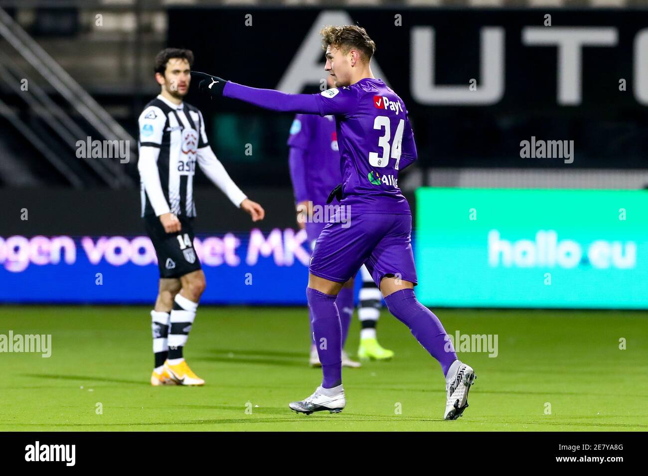 ALMELO, NETHERLANDS JANUARY 30 Kian Slor of FC Groningen during the
