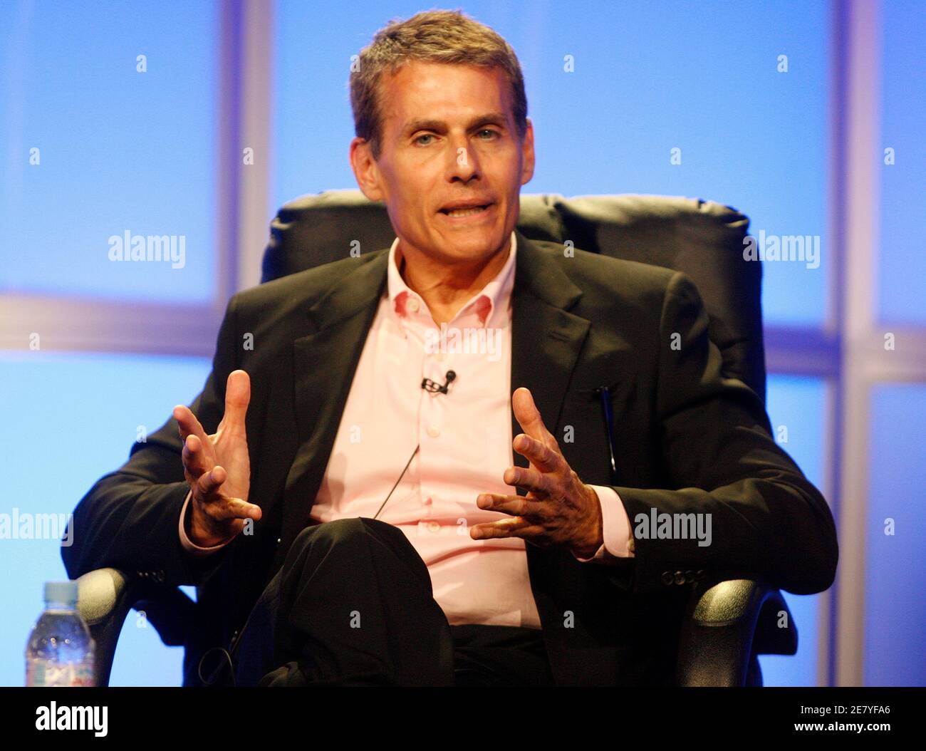Michael Lombardo, president Programming Group and West Coast Operation of HBO, speaks during a question and answer session during HBO's panel presentation at the Television Critics Association summer press tour in Beverly Hills,California July 10, 2008. REUTERS/ Fred Prouser           (UNITED STATES) Stock Photo