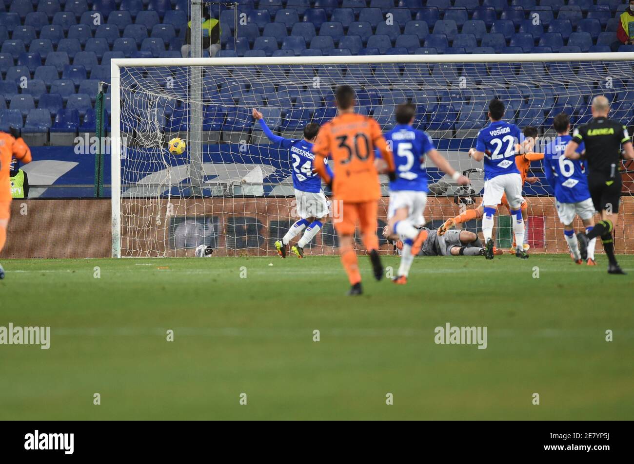 Genova Italy 30th Jan 21 Federico Chiesa Juventus Goal During Uc Sampdoria Vs Juventus Fc Italian Football Serie A Match In Genova Italy January 30 21 Credit Independent Photo Agency Alamy Live News Genova Italy 30th Jan 21 Federico Chiesa Juventus Goal During Uc Sampdoria Vs Juventus Fc Italian Football Serie A Match In Genova Italy January 30 21 Credit Independent Photo Agency Alamy Live News