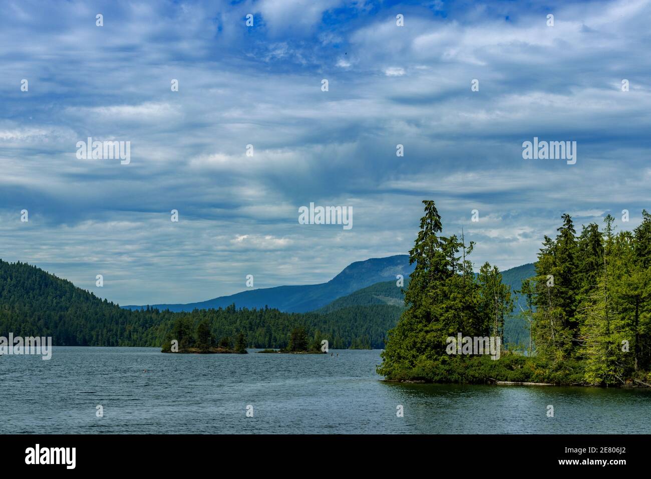 Sunshine coast special - Ruby Lake, Sunshine Coast, BC, Canada. Ruby Lake is on the Sunshine coast of BC, Canada. A beautiful recreational area on the Stock Photo