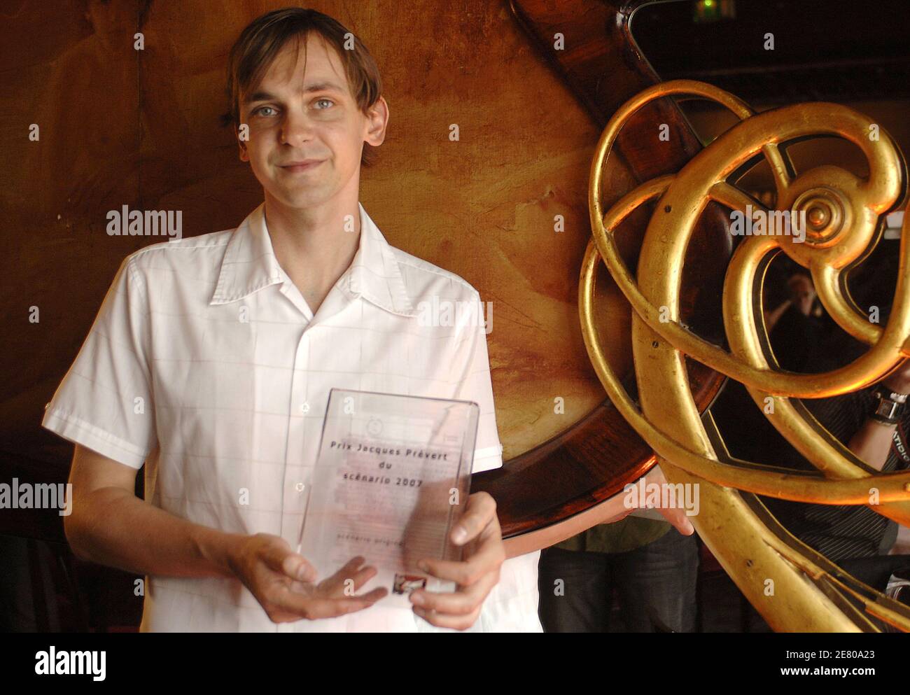 Christophe Turpin scenarist of 'Jean-Philippe' awarded during Jacques Prevert prize ceremony held at Maxim's restaurant in Paris, France on April 25, 2007. Photo by Giancarlo Gorassini/ABACAPRESS.COM Stock Photo