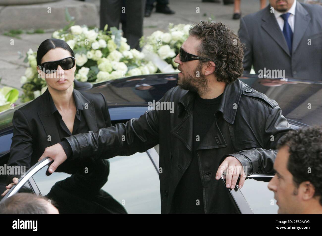 Monica Bellucci during Jean-Pierre Cassel Funeral at St Eustache News  Photo - Getty Images