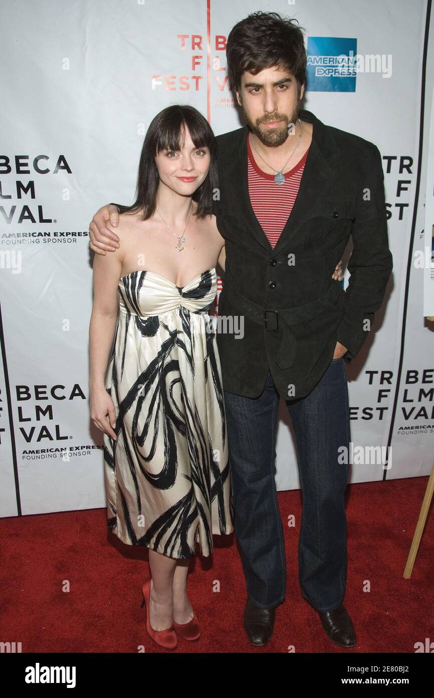 Actors Christina Ricci and Adam Goldberg pose as they arrive for the premiere of '2 Days in Paris' during the 2007 Tribeca Film Festival in New York City, NY, USA on April 26, 2007. Photo by Jim Rock/ABACAPRESS.COM Stock Photo