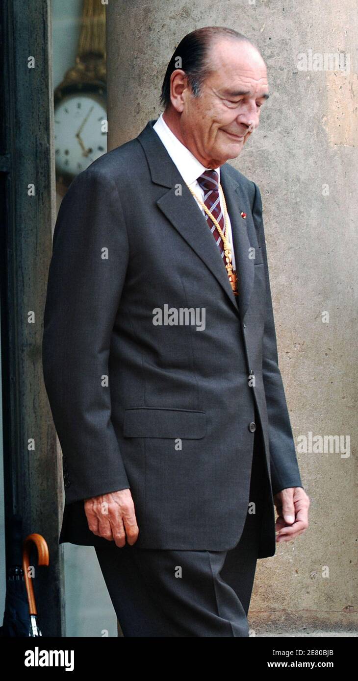 French President Jacques Chirac pictured at the Elysee Palace during an ...