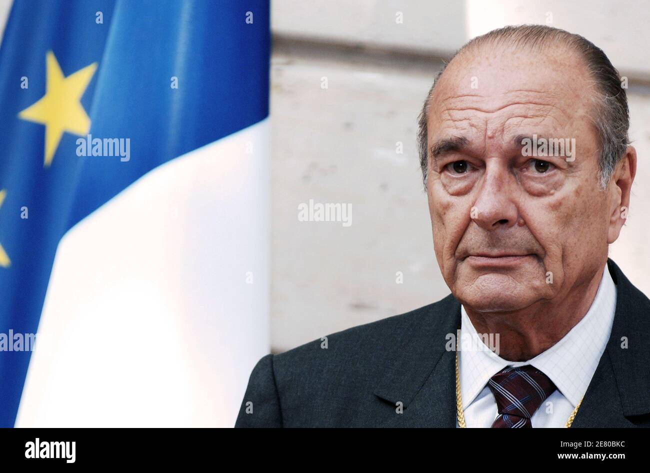French President Jacques Chirac pictured at the Elysee Palace during an ...