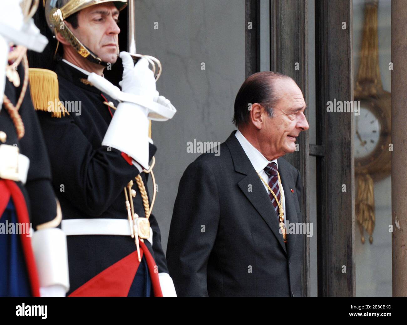 French President Jacques Chirac pictured at the Elysee Palace during an ...