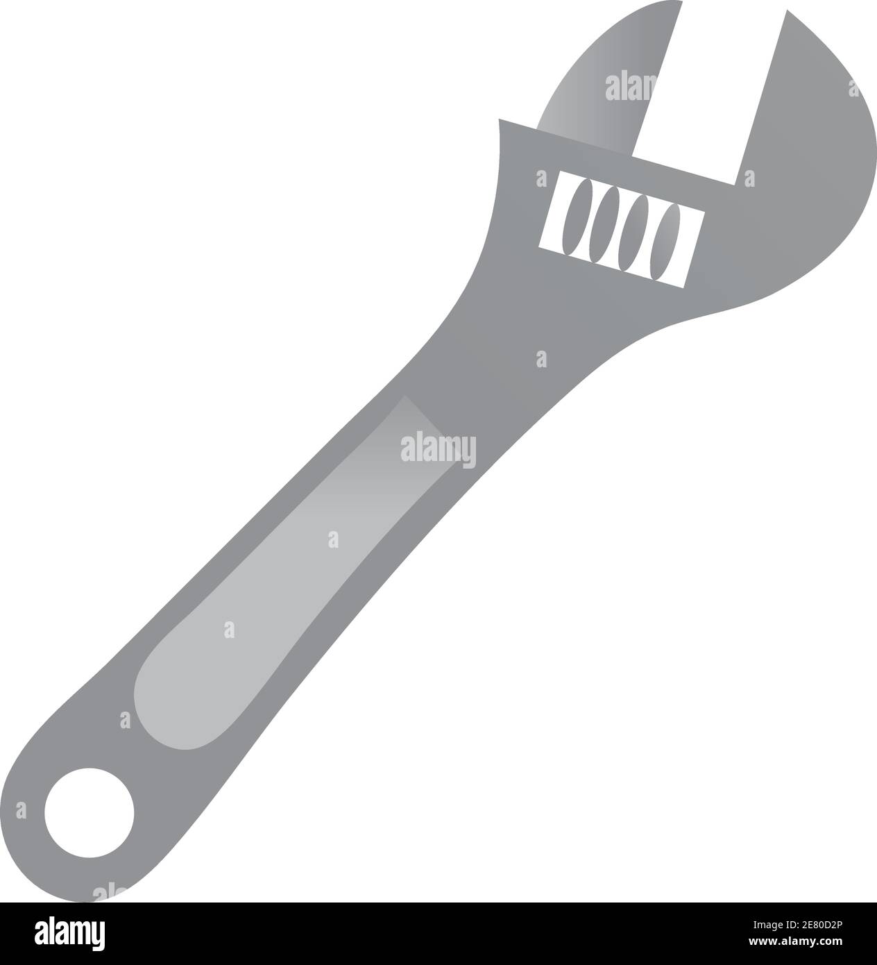 wrench adjustable construction and renovation tool icon, home repair ...