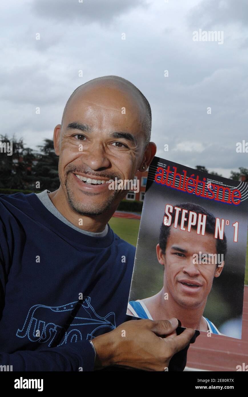 Former french athlet Stephane Caristan poses for our photographer in