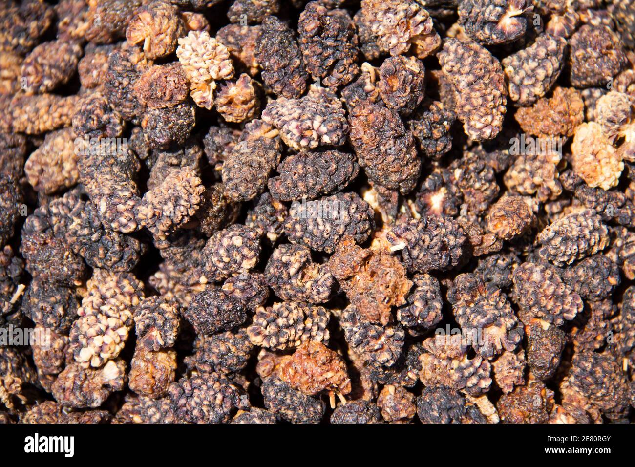 Dried mulberry collection,Chinese traditional food Stock Photo