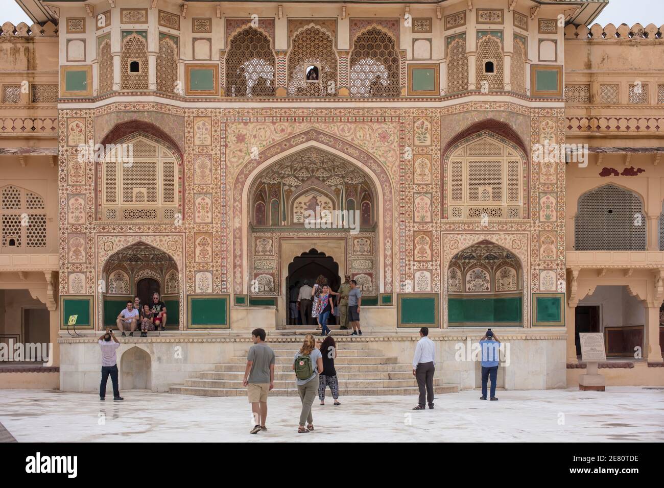 Ganesh Pol Entrance, Amer Fort, Jaipur, Rajasthan, India Stock Photo