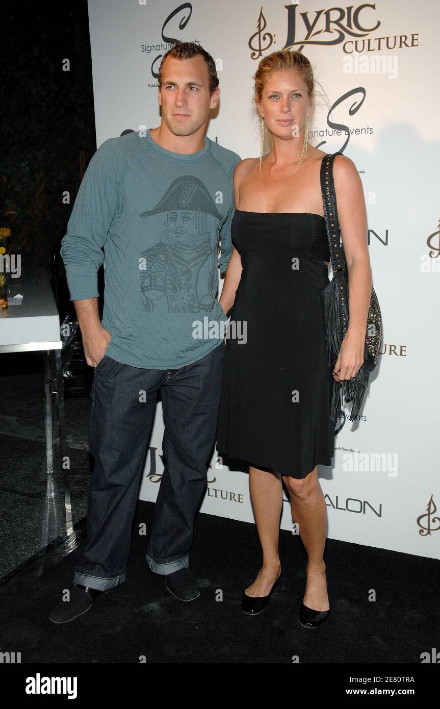 Rachel Hunter and Jarret Stoll attend the launch party and fashion show