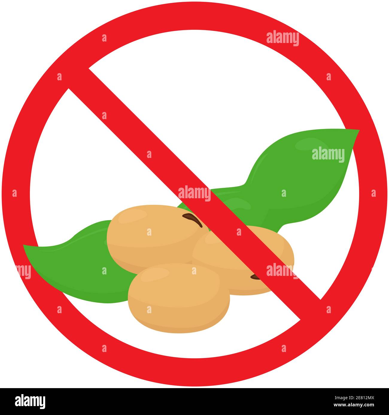 Soybeans free cartoon symbol icon on white background. Food product badge vector illustration