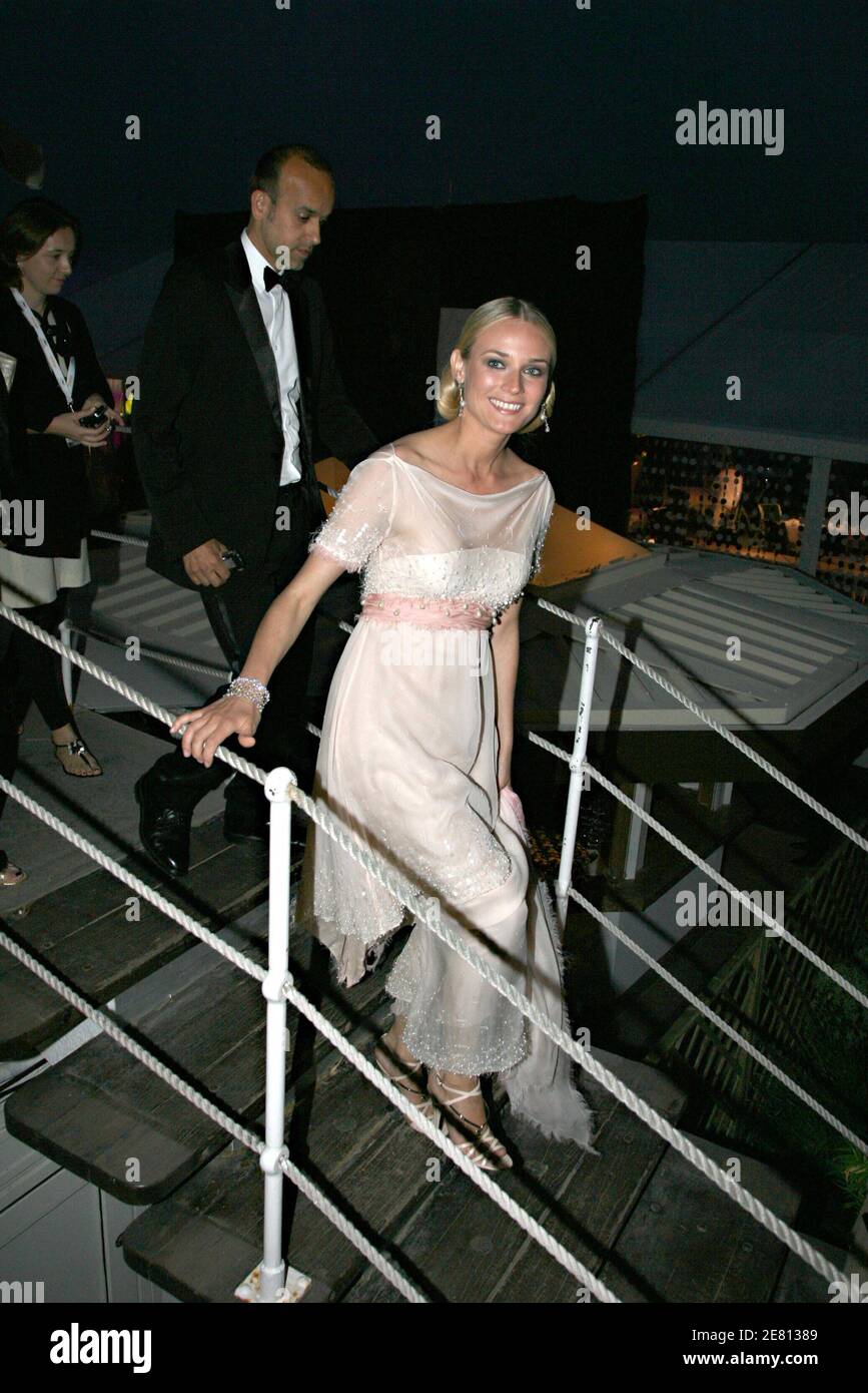 Diane Kruger arrives at the Chopard and Valentino Party Dinner at