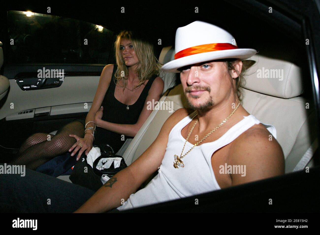 Kid Rock and his new girlfriend leave the Playboy Party held at the VIP room during the 60th International Film Festival in Cannes, France on May 17, 2007. Photo by ABACAPRESS.COM Stock Photo