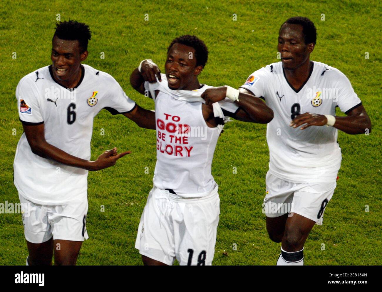Ransford Osei Of Ghana C Celebrates His Goal Against England With Team Mates David Addy L And Emmanuel Agyemang Badu R During Their Fifa U World Cup Group D Soccer Match In Ismailia Ransford Osei Of Ghana C Celebrates His Goal Against England With Team Mates David Addy L And Emmanuel Agyemang Badu R During Their Fifa U World Cup Group D Soccer Match In Ismailia