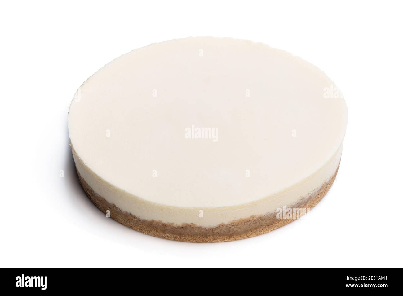 New york style cheesecake isolated on white Stock Photo - Alamy