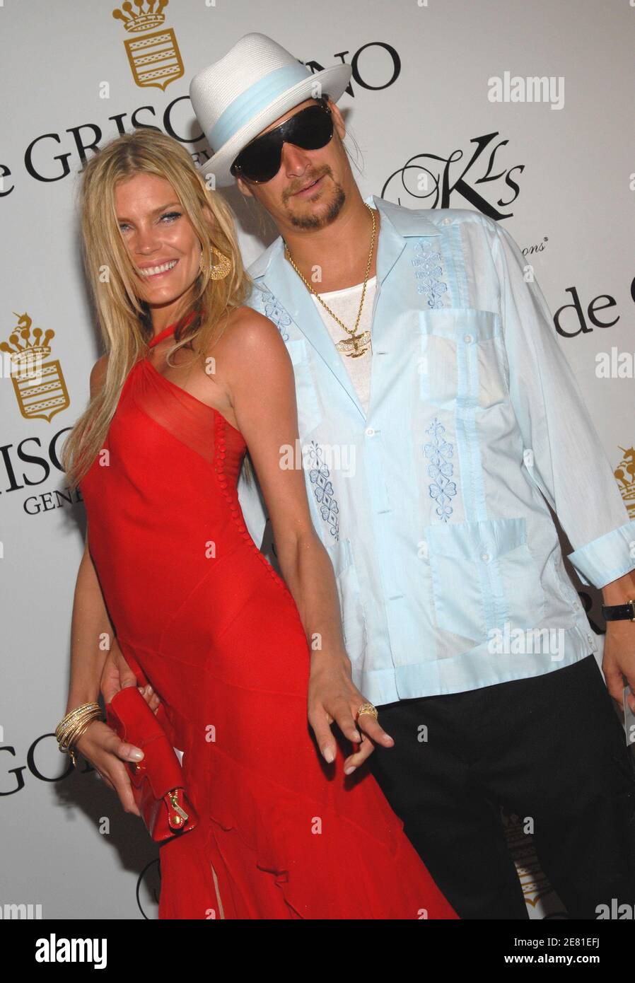 Musician Kid Rock (R) and girlfriend May Andersen attend the De Grisogono party at Eden Rock during the 60th International Cannes Film Festival on May 22, 2007 in Cap d'Antibes, France. Photo by Hahn-Nebinger-Orban/ABACAPRESS.COM Stock Photo