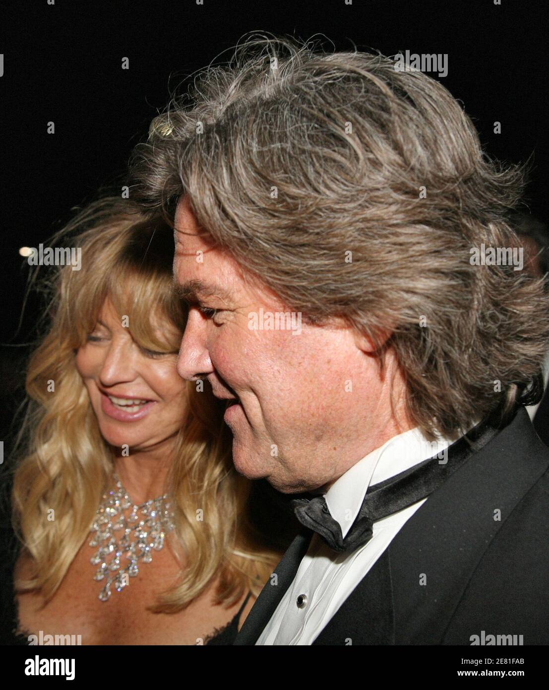 US actress Goldie Hawn and her husband actor Kurt Russell attend the 'Death Proof' After Party held at the VIP Room during the 60th International Film Festival in Cannes, France on May 22, 2007. Photo by Denis Guignebourg/ABACAPRESS.COM Stock Photo