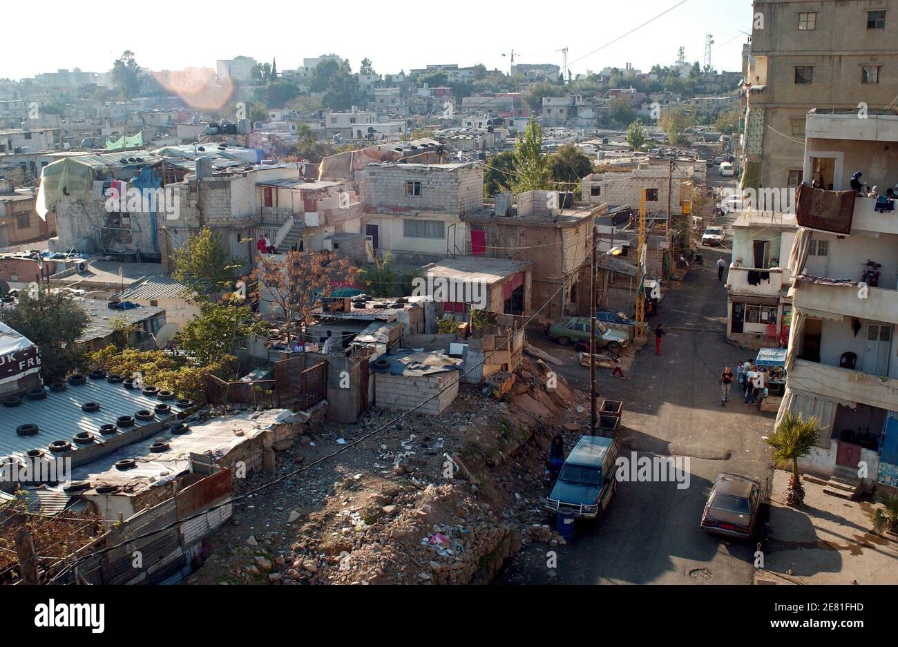 Palestinian camp of Sabra and Shatila on November 29, 2006. This refugee camp has been created on 1949 after the first war between Israel and Arab countries. It is located in west of Beirut, Lebanon. Photo by Jules Motte/ABACAPRESS.COM Stock Photo