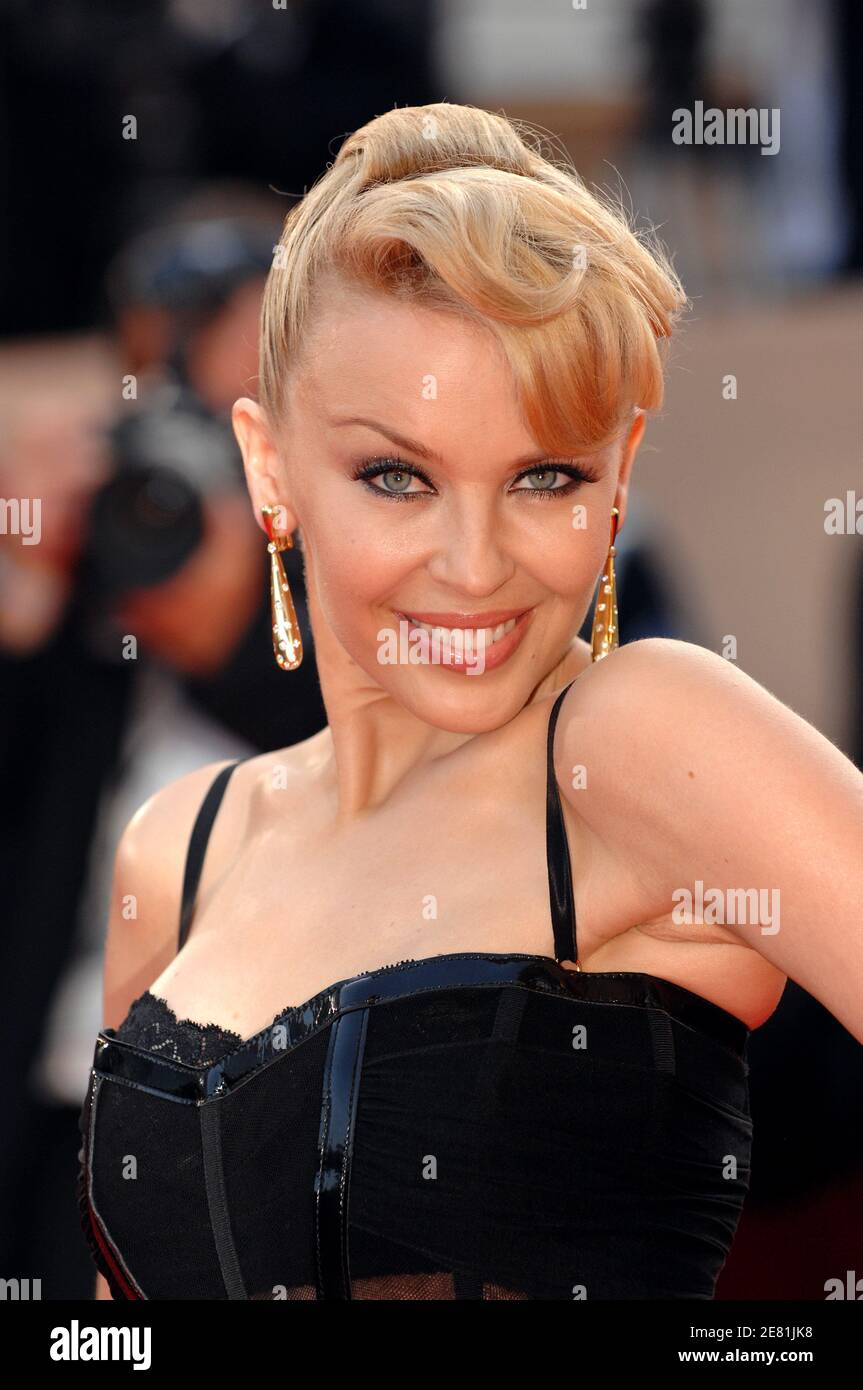 Aussie pop star Kylie Minogue walks the red carpet of the Palais des  Festivals in Cannes, France, May 24, 2007, to attend the gala screening of  Steven Soderbergh's film Ocean's Thirteen presented