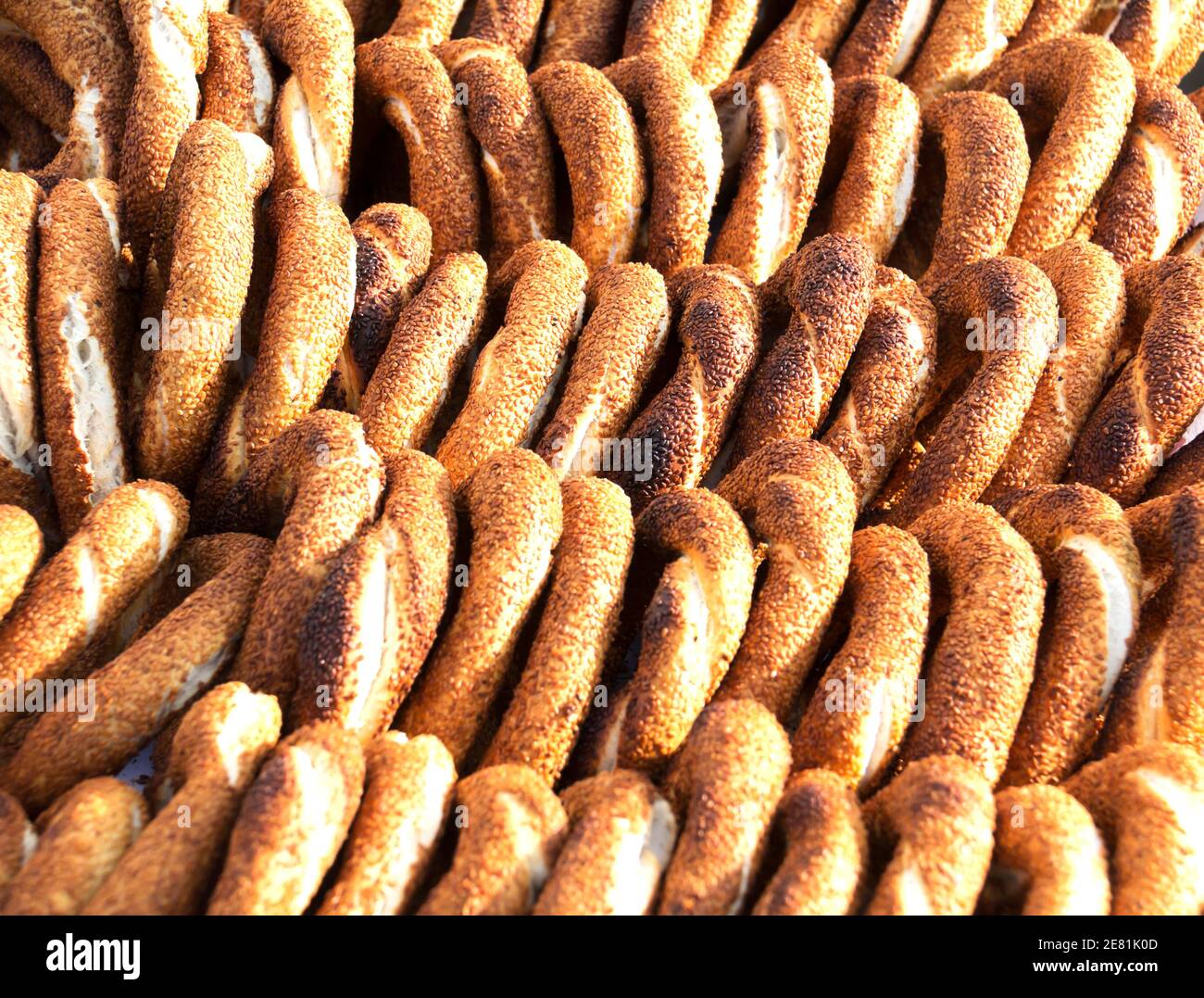Turkish Bagels - Simit Stock Photo