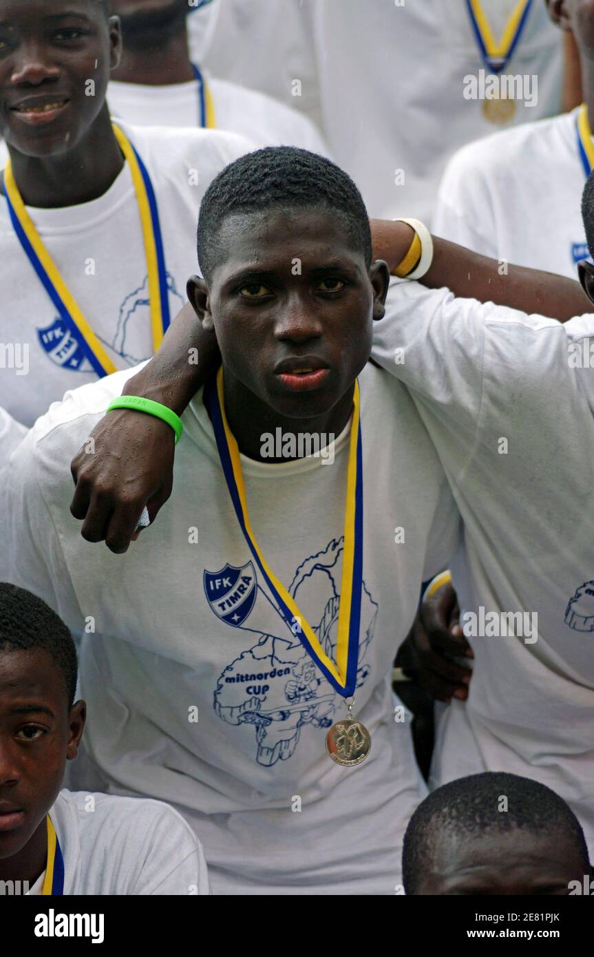 Sierra Leone U15 Football Team Fc Johansen Player Issa Koroma Nicknamed Madam Wears His Mittnorden Cup Silver Medal As The Team Poses In Freetown August 8 08 Striker Koroma Scored The Most Sierra Leone U15 Football Team Fc Johansen Player Issa Koroma Nicknamed Madam Wears His Mittnorden Cup Silver Medal As The Team Poses In Freetown August 8 08 Striker Koroma Scored The Most