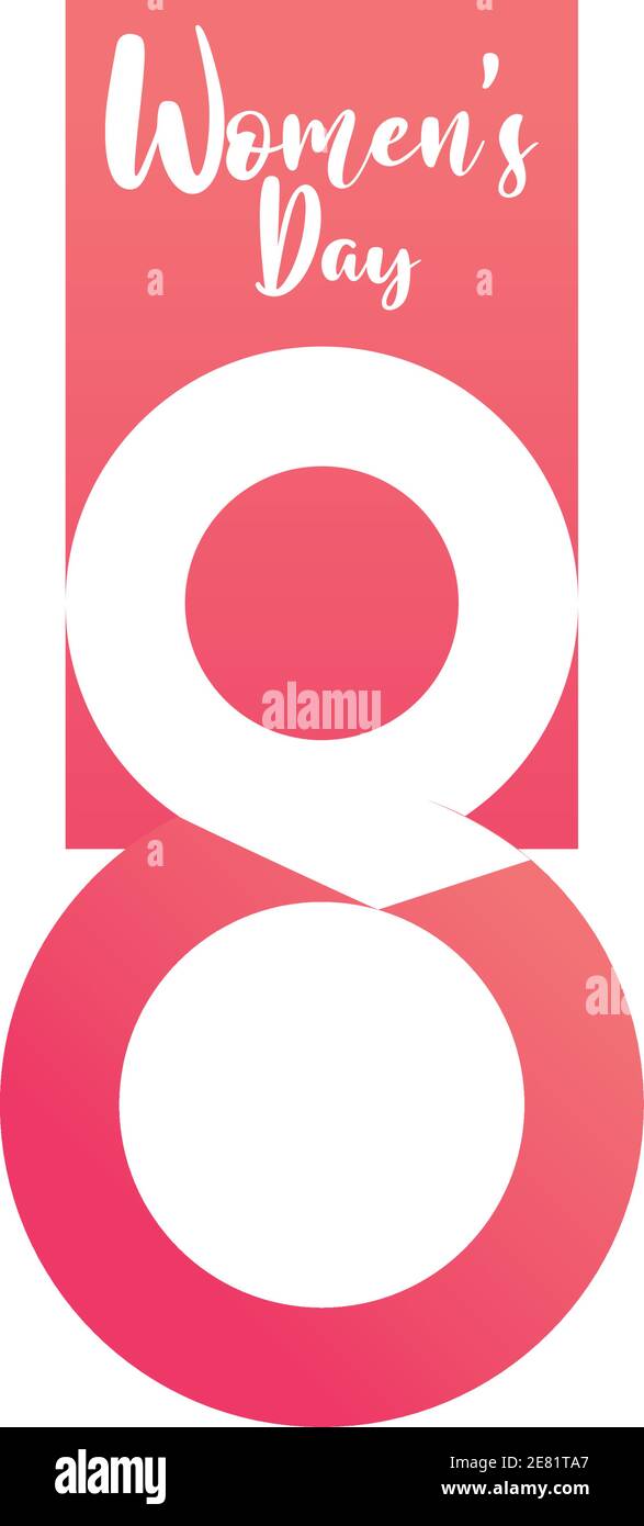 womens day, 8 march special celebration card white background vector