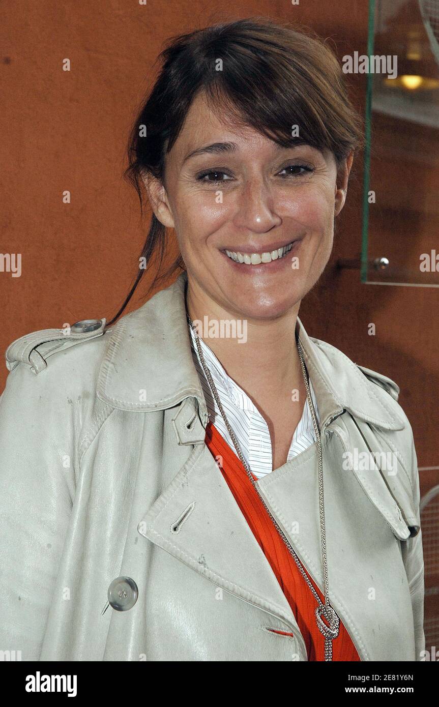 French TV presenter Daniela Lumbroso arrives in the 'Village', the VIP