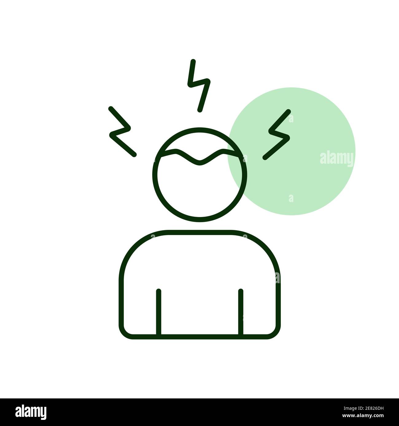 Novel Coronavirus symptoms headaches vector icon. Graph symbol for