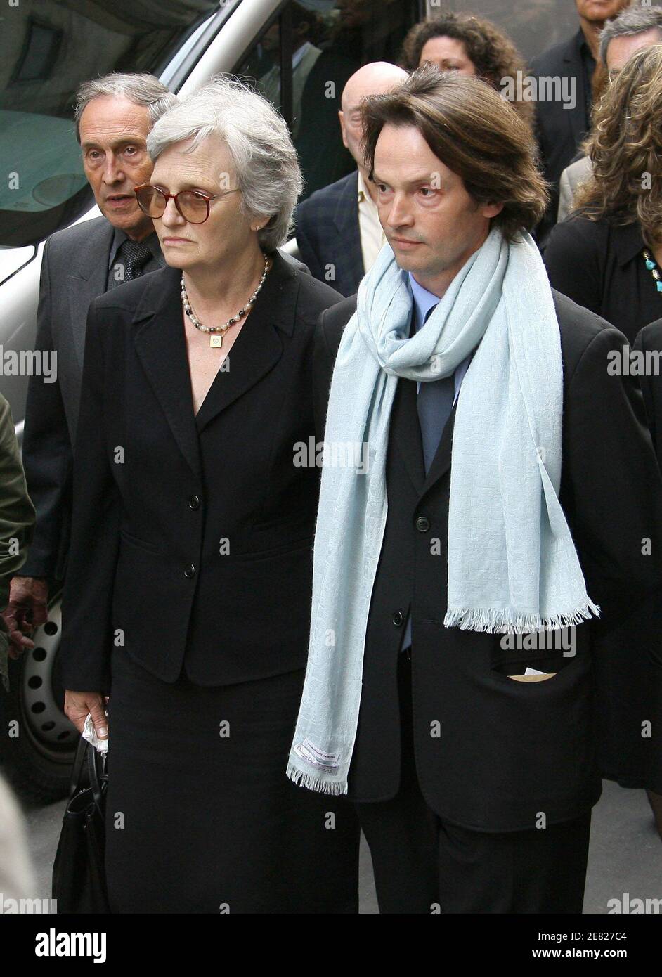 Bruno Finck leaves the funeral mass for his partner, French actor Jean-Claude  Brialy held at 'Saint-Louis en l'Ile' church in Paris, France on June 4,  2007. Photo by ABACAPRESS.COM Stock Photo -