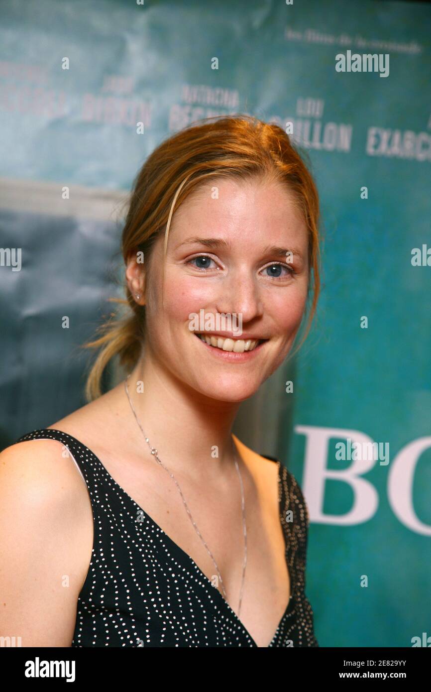 Cast member Belgian actress Natacha Regnier poses prior to the premiere of  Jane Birkin's film 'Boxes' held at Cine Cite Les Halles movie theatre in  Paris, France on June 6, 2007. Photo