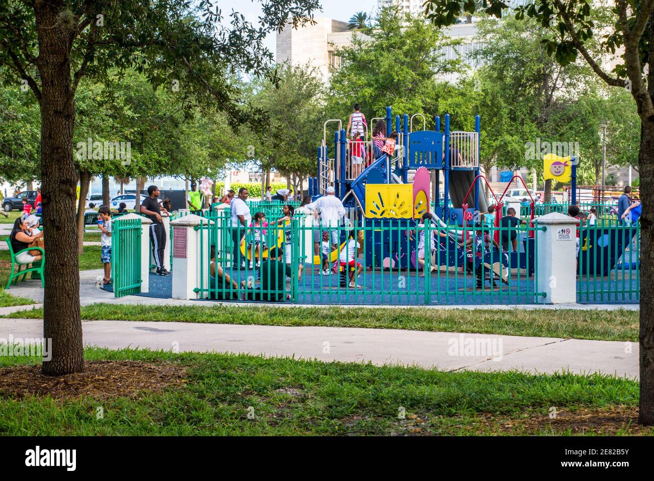 The Children's Playground of Bayfront Park in Miami, Florida Stock Photo Alamy