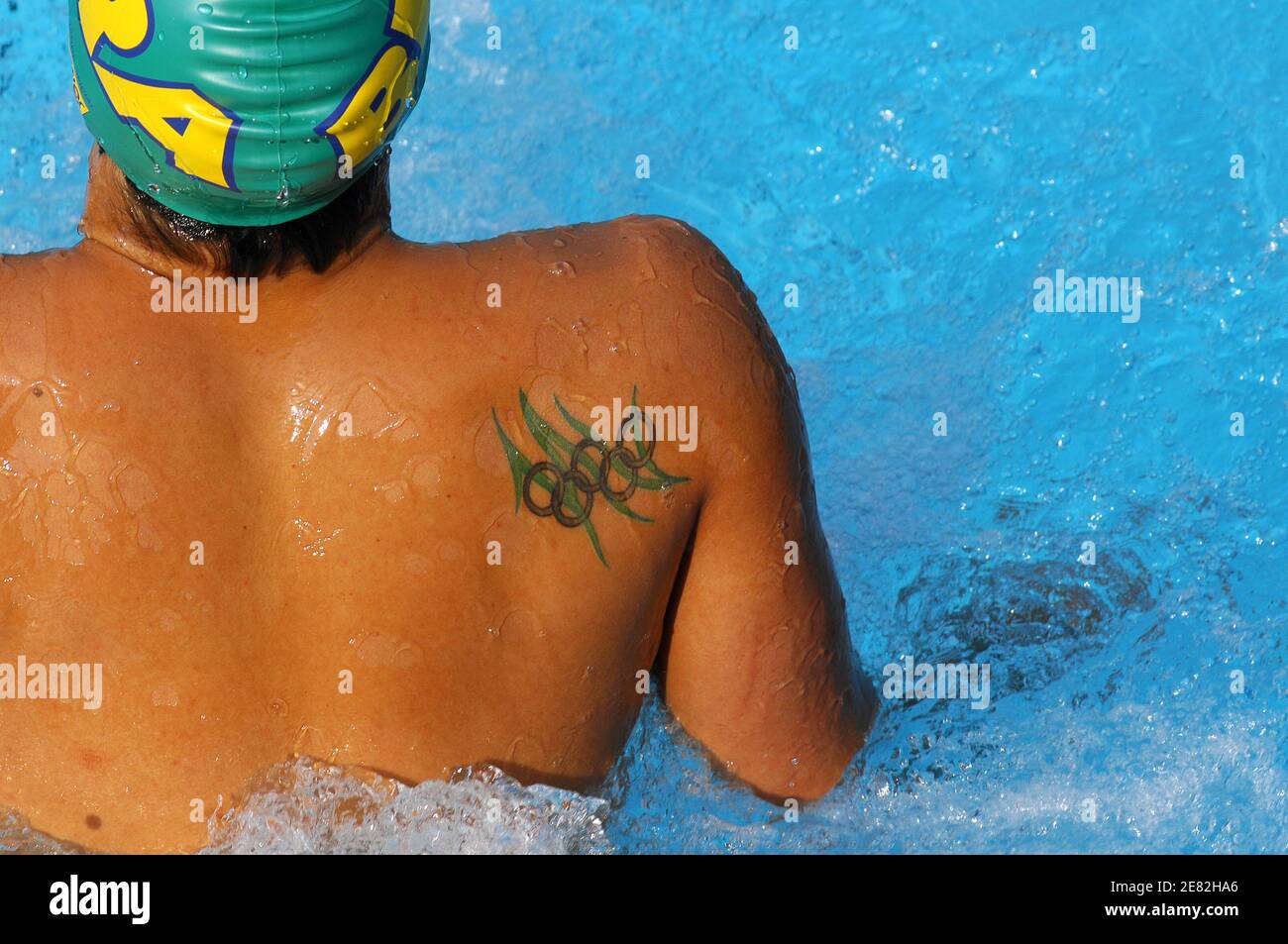 Brazil's Lucas Salatta competes on 50 meters Backstroke heat men during the Arena Swimming meeting in Canet en Roussillon, south of France, on June 10, 2007. Photo by Stephane Kempinaire/Cameleon/ABACAPRESS.COM Stock Photo