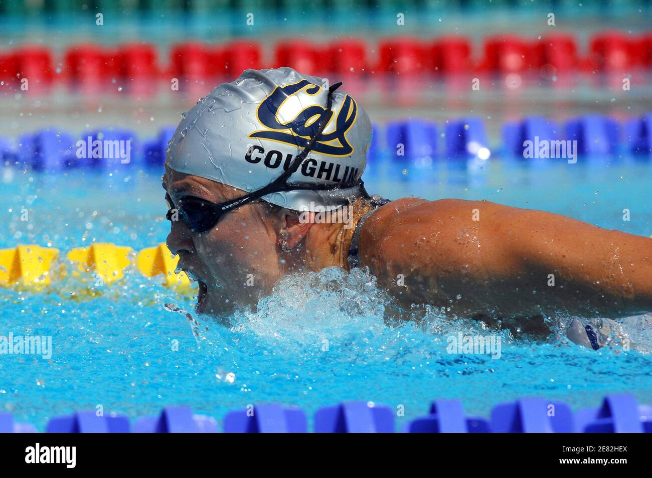 USA's Natalie Coughlin competes on 100 Butterfly heat women during the Arena Swimming meeting in Canet en Roussillon, south of France, on June 10, 2007. Photo by Stephane Kempinaire/Cameleon/ABACAPRESS.COM Stock Photo