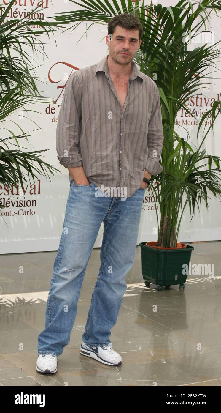 French actor Thierry Neuvic poses for pictures in Grimaldi forum during '47th Monte-Carlo TV Festival' in Monaco on June 11, 2007. Photo by Denis Guignebourg/ABACAPRESS.COM Stock Photo