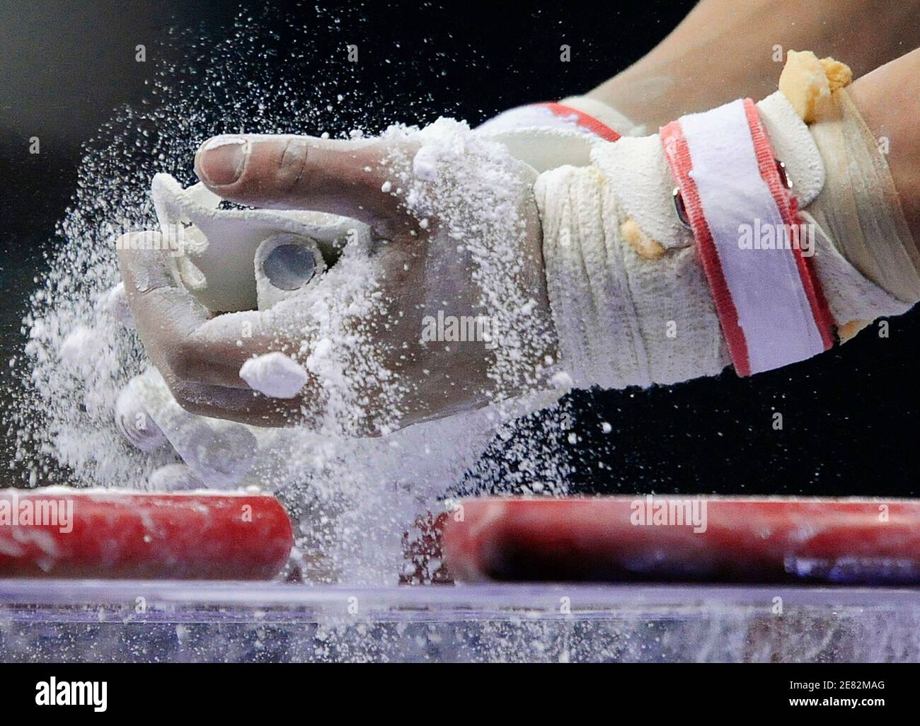 Why Gymnasts Use Chalk On Their Hands, Feet, And Legs POPSUGAR Fitness