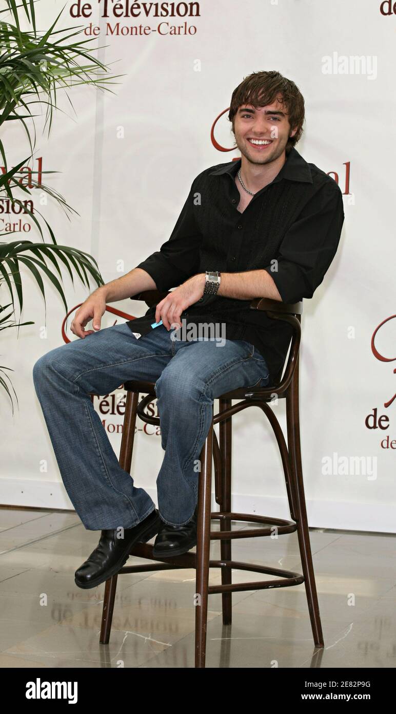 US Actor Drew Tyler Bell of the US TV show 'The bold and the beautifull' poses for pictures at the Grimaldi forum during the 47th Monte-Carlo TV Festival in Monaco on June 13, 2007. Photo by Denis Guignebourg/ABACAPRESS.COM Stock Photo