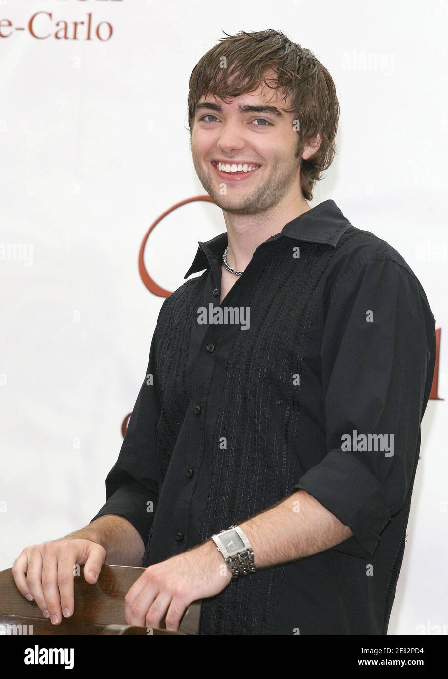 US Actor Drew Tyler Bell of the US TV show 'The bold and the beautifull' poses for pictures at the Grimaldi forum during the 47th Monte-Carlo TV Festival in Monaco on June 13, 2007. Photo by Denis Guignebourg/ABACAPRESS.COM Stock Photo