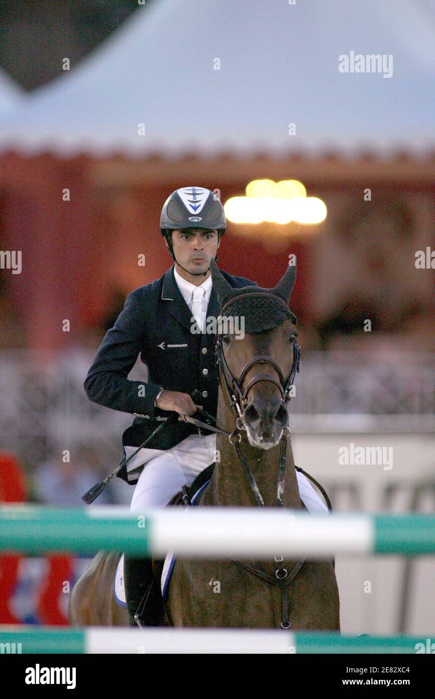 Pessoa Ridden Rufus ridden Brazil's Rodrigo Pessoa during the International Jumping ...
